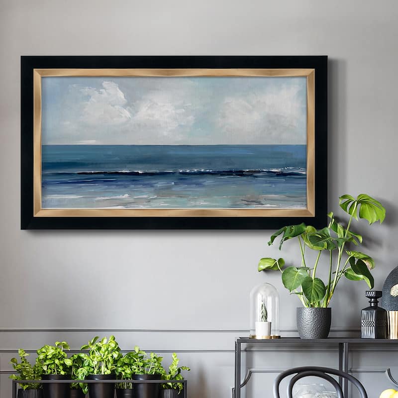 Blue Seas Premium Framed Canvas- Ready to Hang