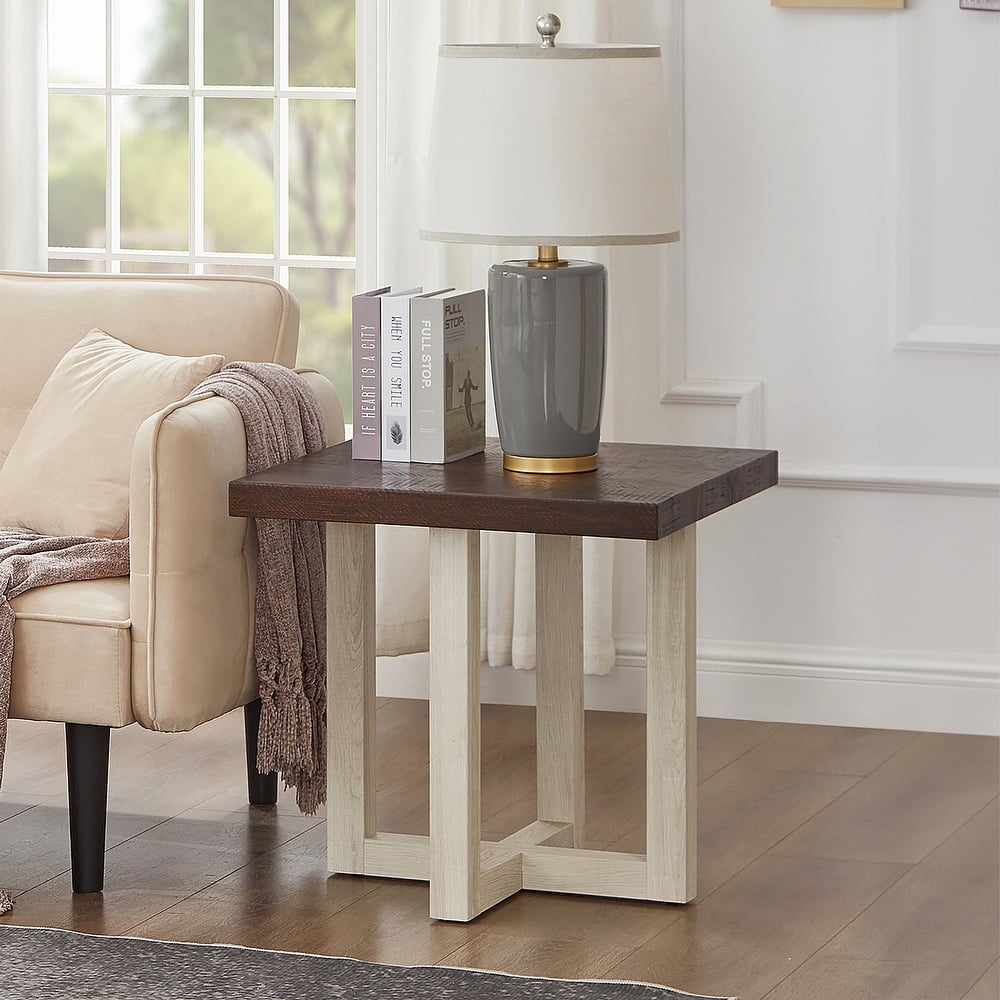 Roundhill Furniture Luno Contemporary End Table