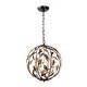 preview thumbnail 2 of 3, Broche 4 Light English Bronze & Antique Gold Sphere Mini Chandelier - 16'' W x 18.75'' H