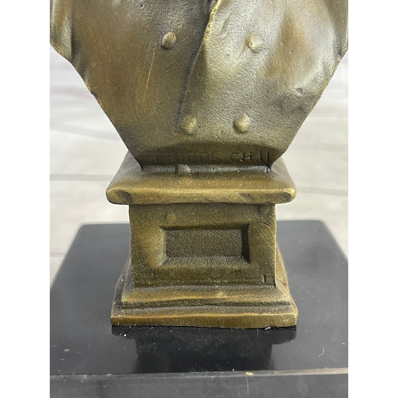 Frederick 2Nd Ii Of Prussia Bronze Bust Sculpture Statue 7 Inches X 4 Inches