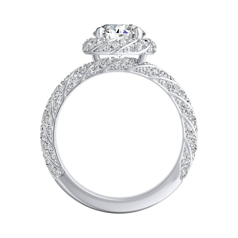 Auriya 14k Gold 1 1/6ctw Vintage Round Halo Diamond Engagement Ring (G-H, VS1-VS2)