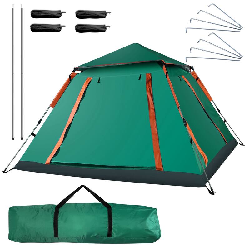 4-5 Person Pop-Up Camping Tent Instant Setup Waterproof Windproof - 84.65x84.65x53.54in