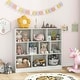 preview thumbnail 15 of 18, Costway 10-Cube Bookcase for Kids 41"Wooden Toy Storage Organizer for - See Details