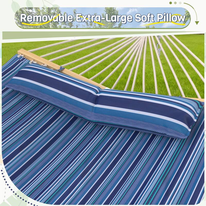 EROMMY Modern Portable Hammock, Hand-Woven Ropes, Anti-Tipping Design for Backyards, Beaches & Campsites