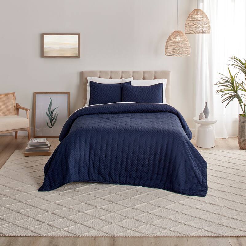 Anne Klein Torringford Quilt Set, Lightweight Bedspread Summer Quilt for All Season