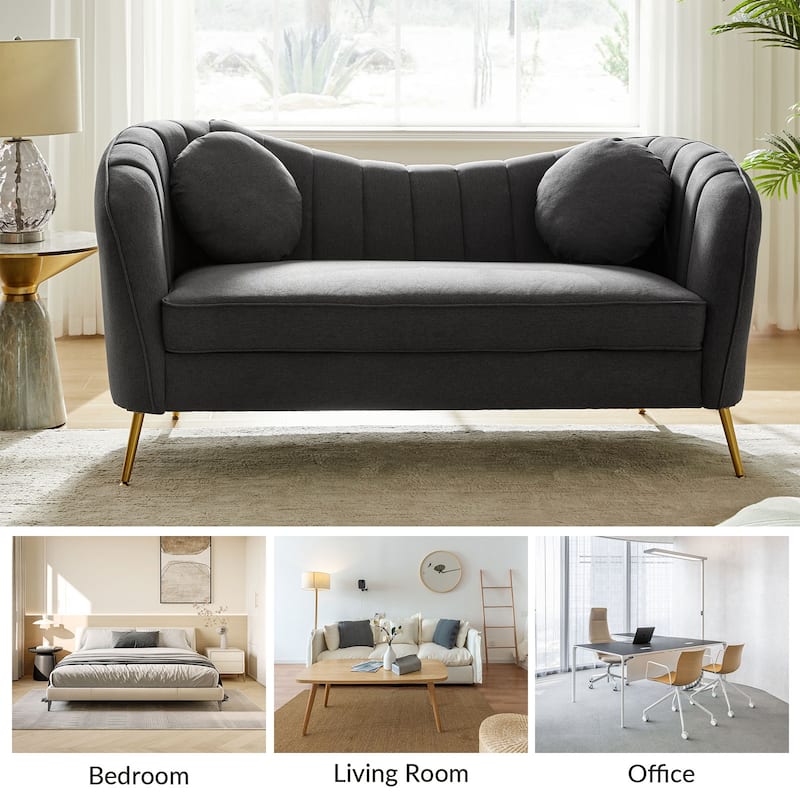 Cecilia 64.6" Wide Loveseat with Removable Cushions