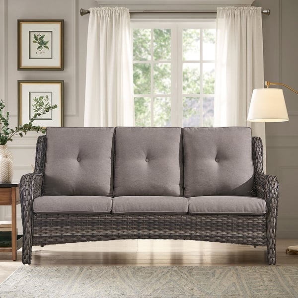 Outdoor Pario 3Seat Sofa High Back Sofa Grey 3Seat Sofa Bed Bath