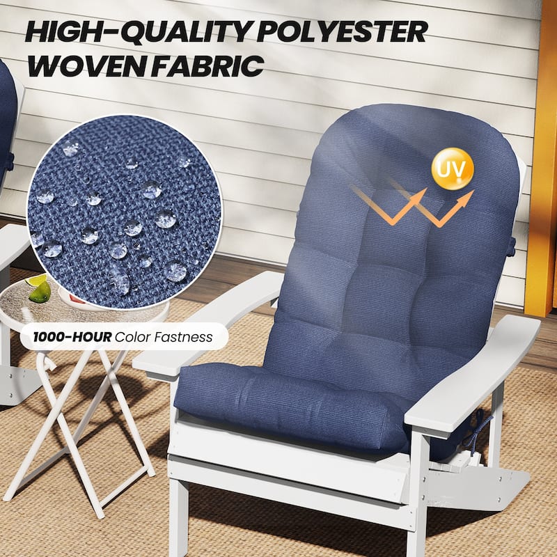 Adirondack Style Patio Outdoor Chair Cushion for Adirondack Chair or Lounge Rocking Chair - See picture