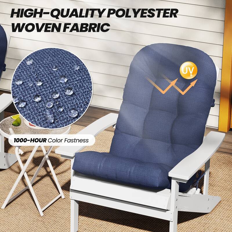 Outdoor Adirondack Chair Cushion Thickened Patio Chair Pad Lounge Rocking Chair Cushion