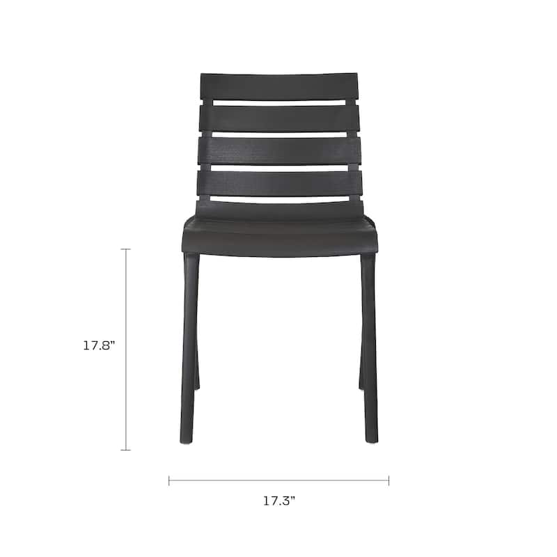 Rylan Stackable Plastic Chair for Indoors or Outdoors - Set of 2