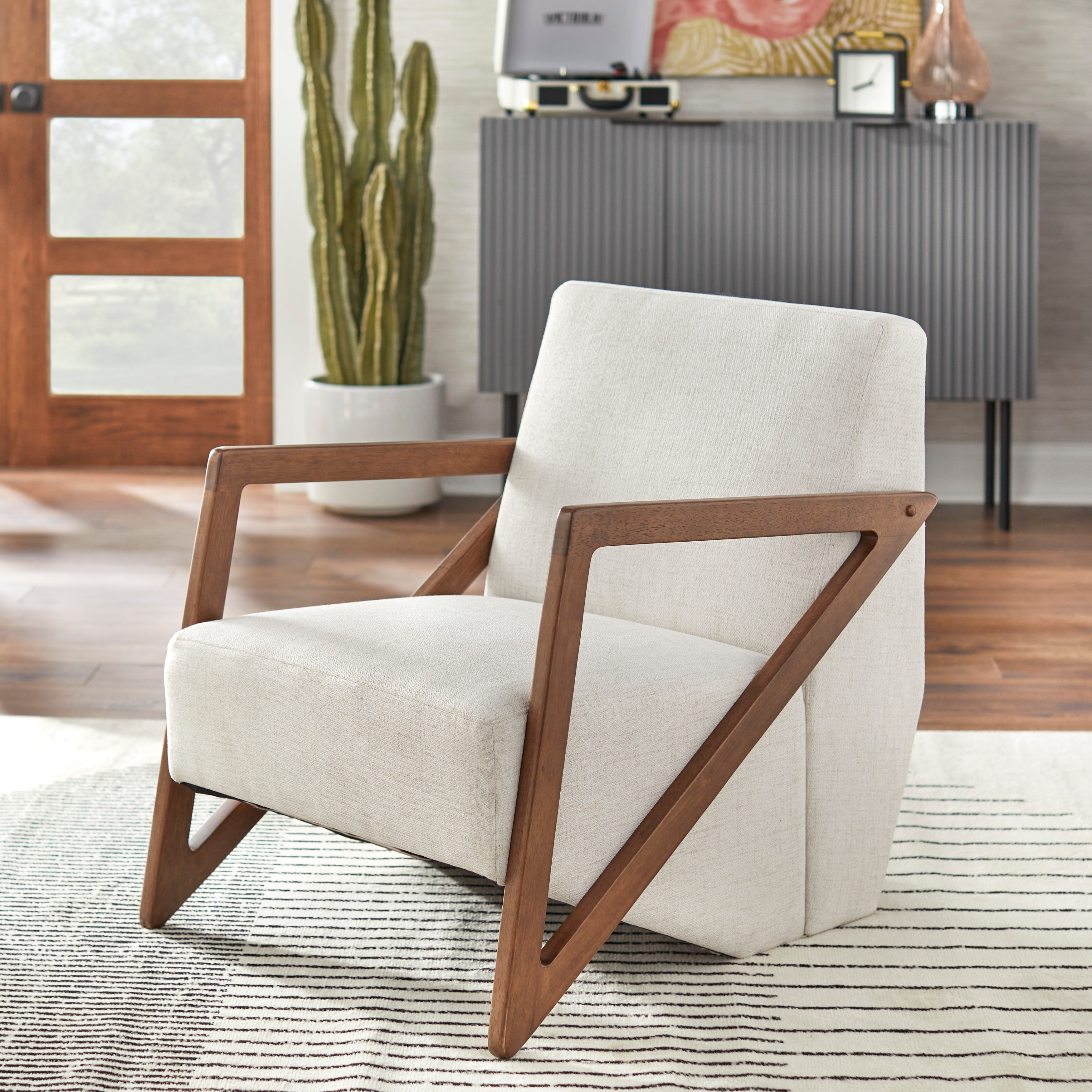 Simple Living Pamela Mid century Triangular Chair On Sale Bed
