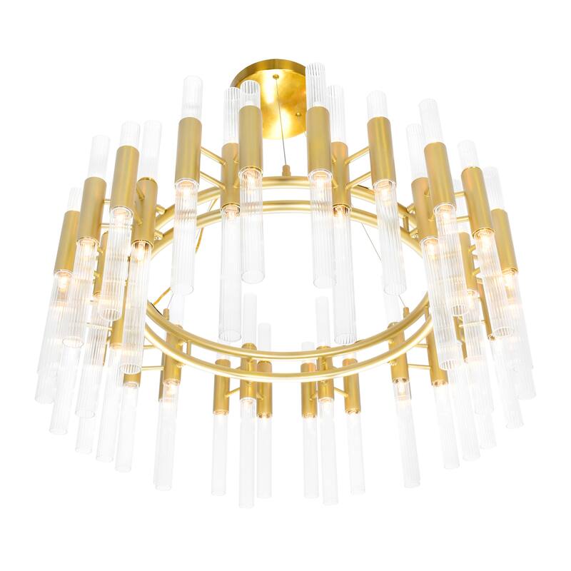 Orgue 72 Light Chandelier With Satin Gold Finish - Satin Gold