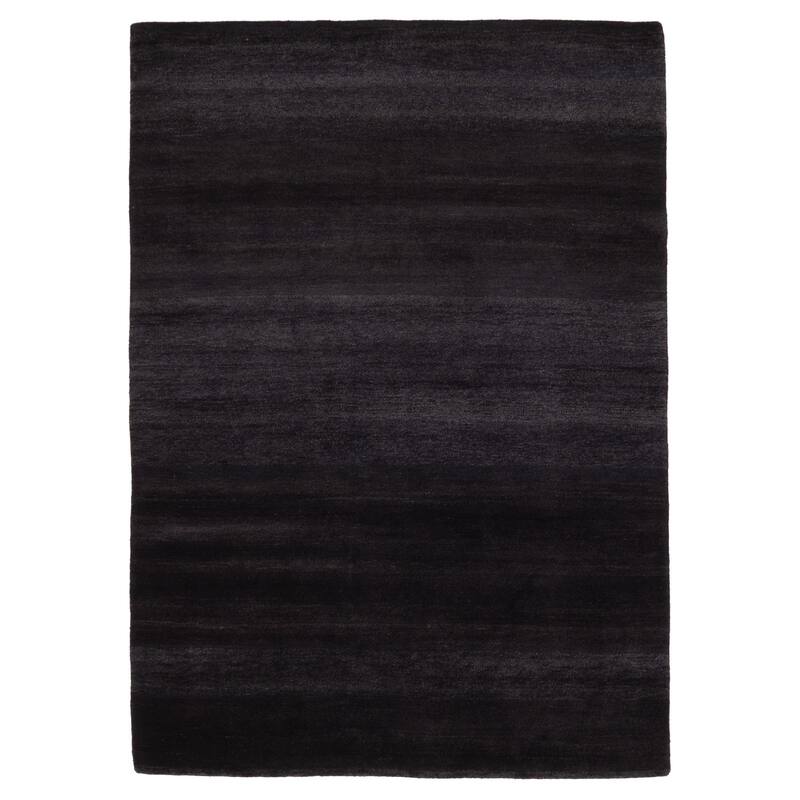 ECARPETGALLERY Hand-knotted Pak Finest Gabbeh Black Wool Rug - 5'3 x 7'10