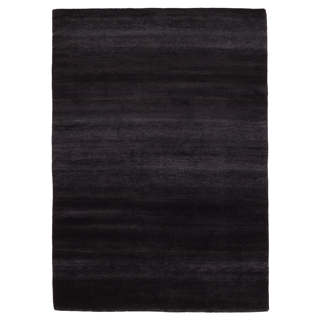 ECARPETGALLERY Hand-knotted Pak Finest Gabbeh Black Wool Rug - 5'3 x 7'10
