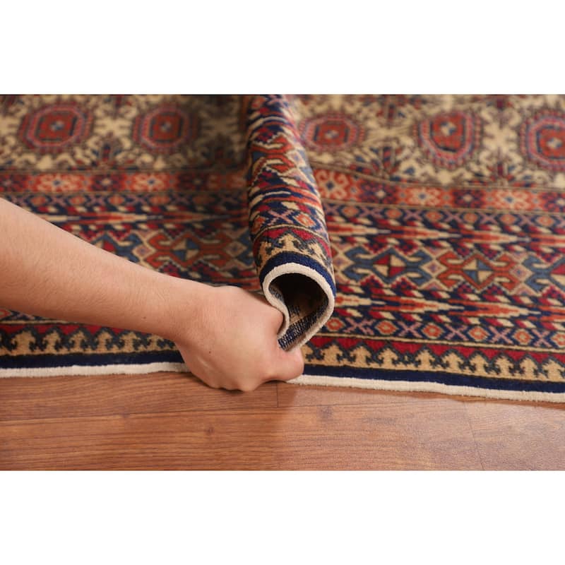 All-Over Anatolian Turkish Vintage Area Rug Handmade Wool Carpet - 6'8" X 9'9"