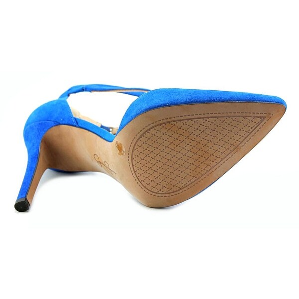 jessica simpson blue suede heels
