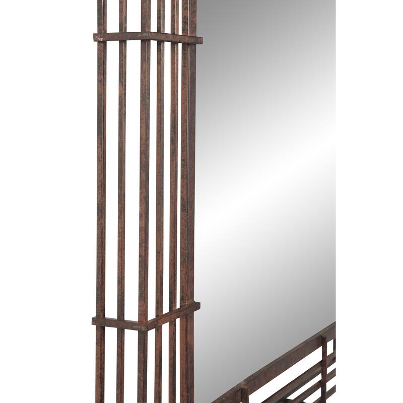 Brown Metal Room Wall Mirror