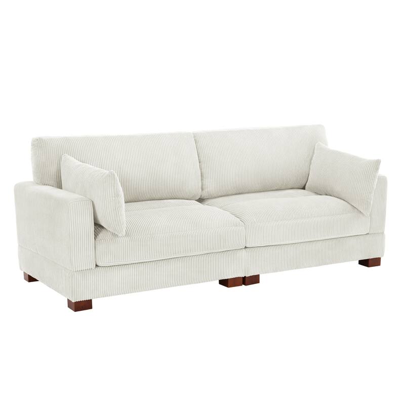 84.5″W Modern Corduroy Couch Modular Sofa