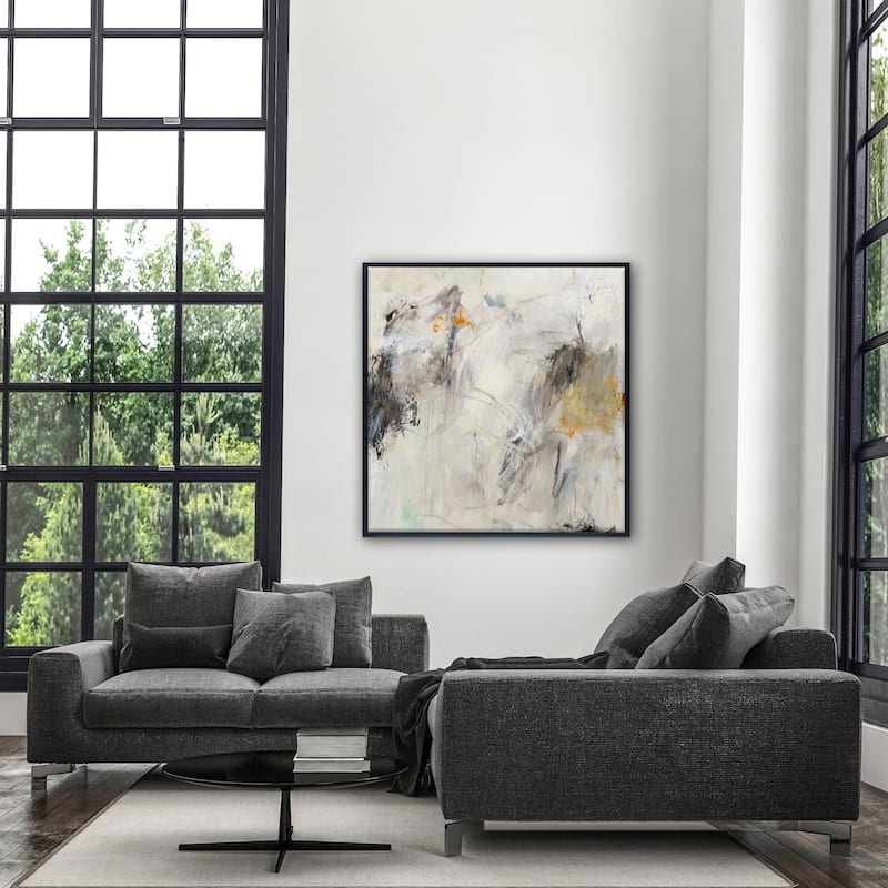 'Quiet Presence' Framed Canvas Wall Art by Patricia Schwimmer