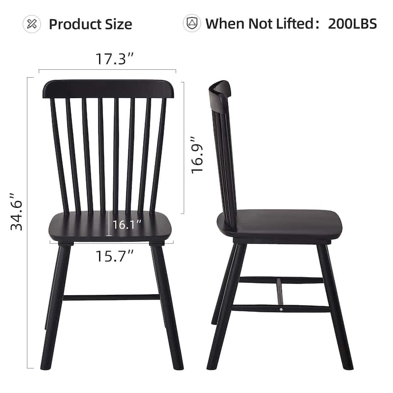 4 Pieces Of Dining Chair, Rubber Wood Material, Dining Chair, Solid Wood Chair, Solid Wood Dining Table Chair