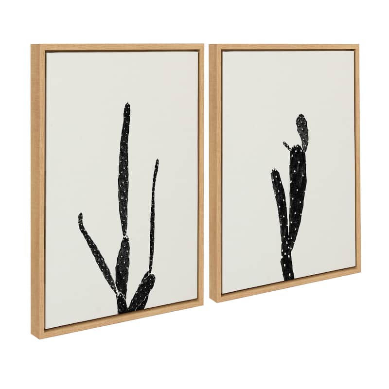 Kate and Laurel Sylvie Cactus Canvas by Stephanie Klatt