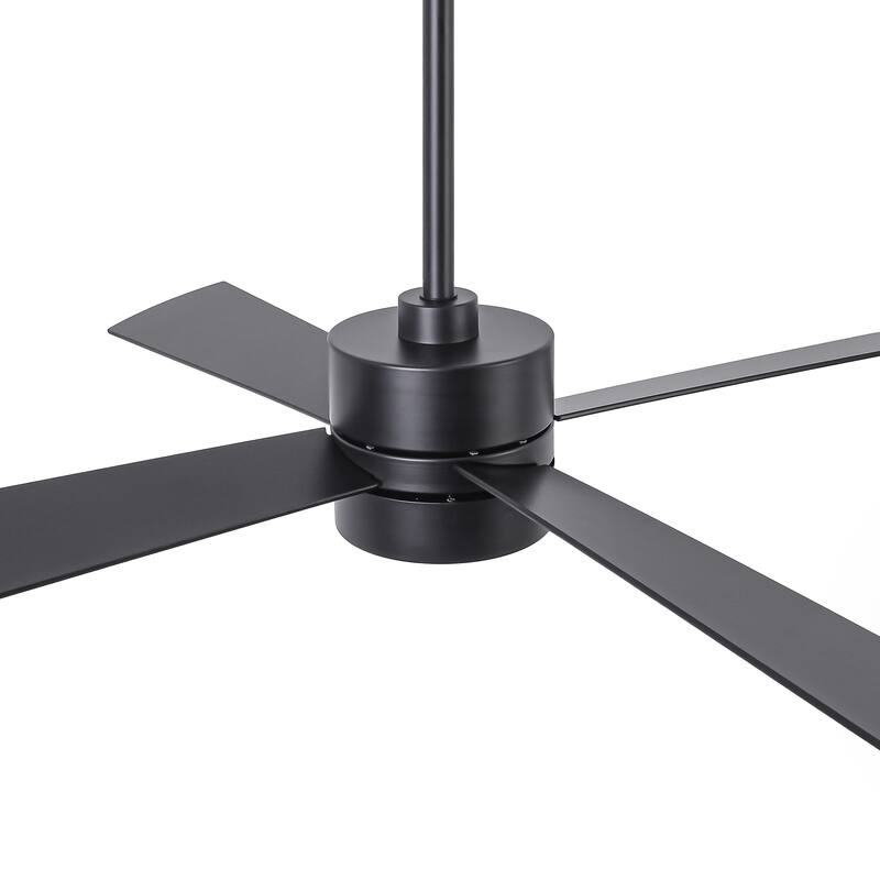52" Black/ Distressed Brass Smart Dimmable RGB Ceiling Fan with Remote and App Control