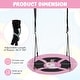 preview thumbnail 6 of 24, 40 Inches Saucer Tree Swing Round with Adjustable Ropes and Carabiners