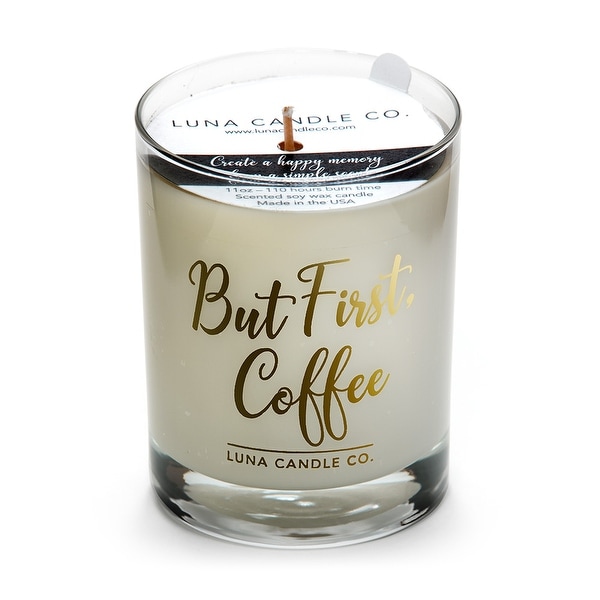 Warm Caramel Coffee Glass Candle ,Hints of Maple and Caramelized Sugar