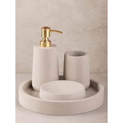 Casablanca Sandstone Bath Accessories - Set of 4