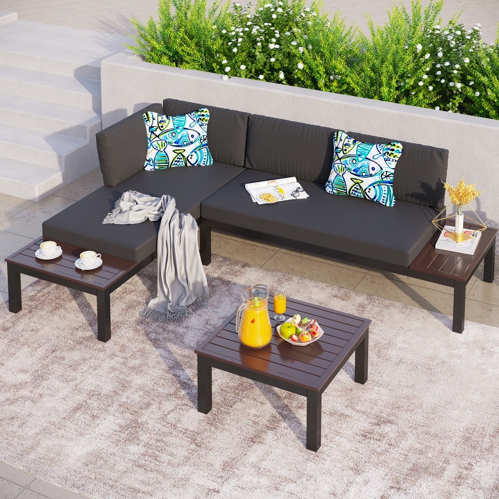 Black Aluminum Outdoor Seating Bed Bath Beyond