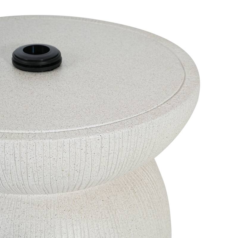 Christopher Knight Home - Odelia Modern Outdoor MGO Side Table Umbrella Base with Sand-Filling Stability