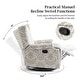 preview thumbnail 83 of 139, 29'' W Pattern Swivel Manual Push Back Recliner Chair Set of 2