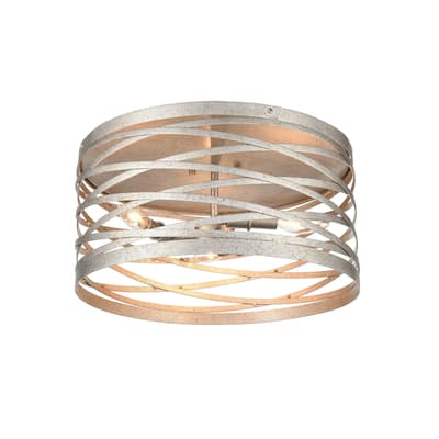 929 Lighting 3 Light Metal Flush Mount Ceiling Fixture in Multiple Finishes