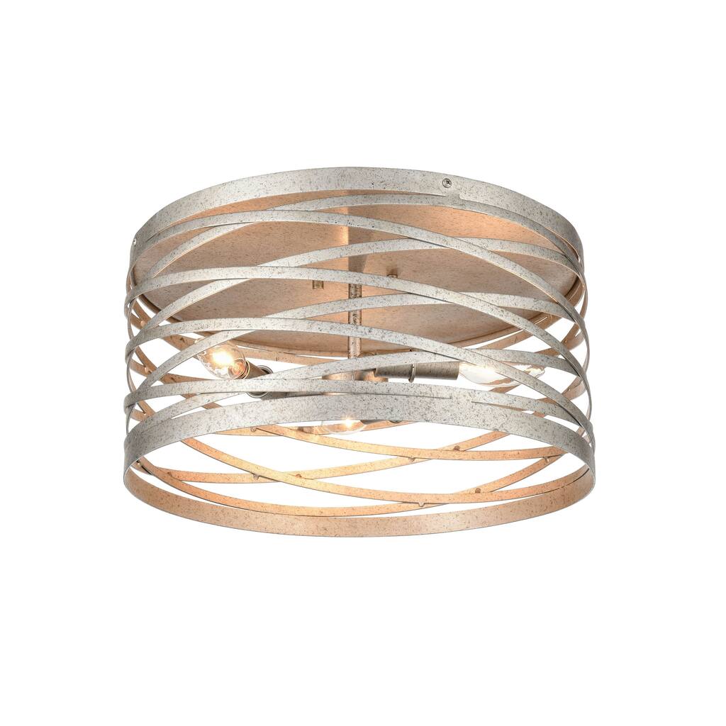929 Lighting 3 Light Metal Flush Mount Ceiling Fixture in Multiple Finishes