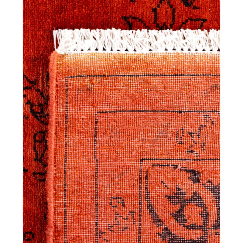 Overdyed One-of-a-Kind Hand-Knotted Area Rug - Orange - 4' 9" x 6' 10"