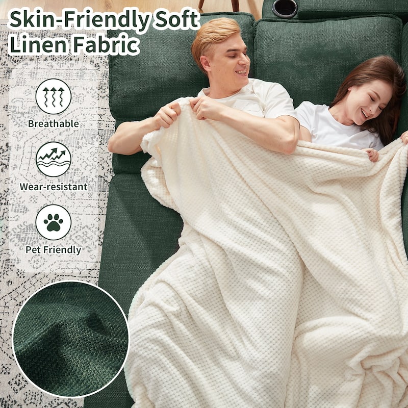 80" L-Shaped Sofa Couch Bed, Sofa Sleeper with Pull Out Bed, Reversible Sleeper Sofa Bed