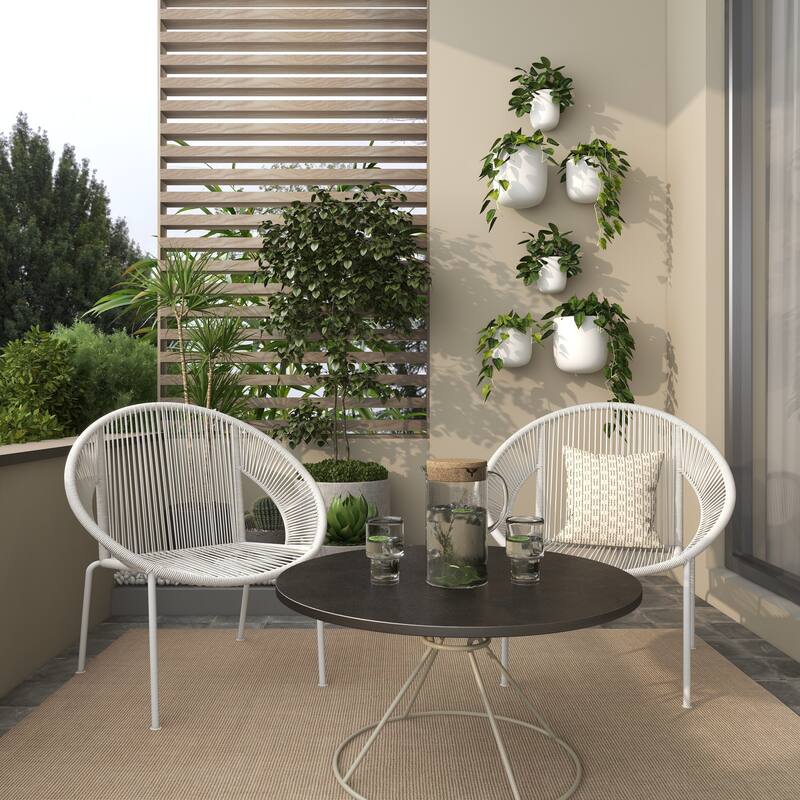 Gold, Black, Silver or White Metal Indoor Outdoor Floating Wall Planter (Set of 3) - S/3 9", 7", 6"H