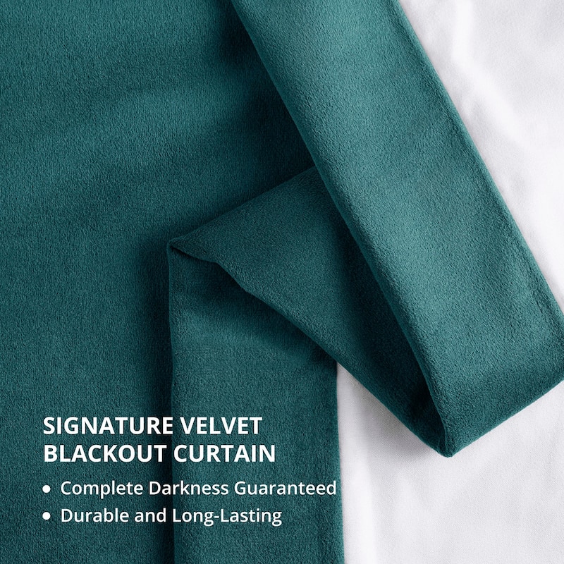 Exclusive Fabrics Signature Velvet Blackout Curtain 108 Inches Long (1 Panel)