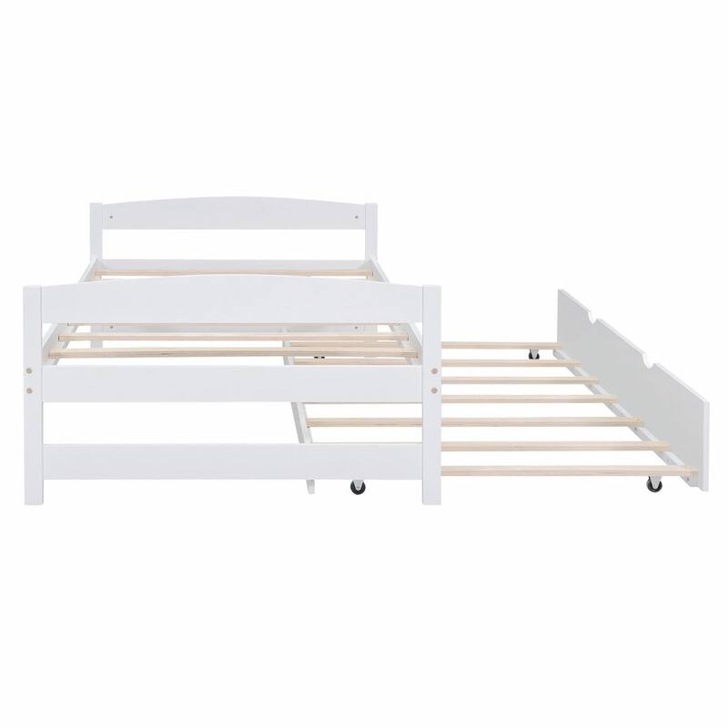 Twin Size Platform Bed with Twin Size Trundle