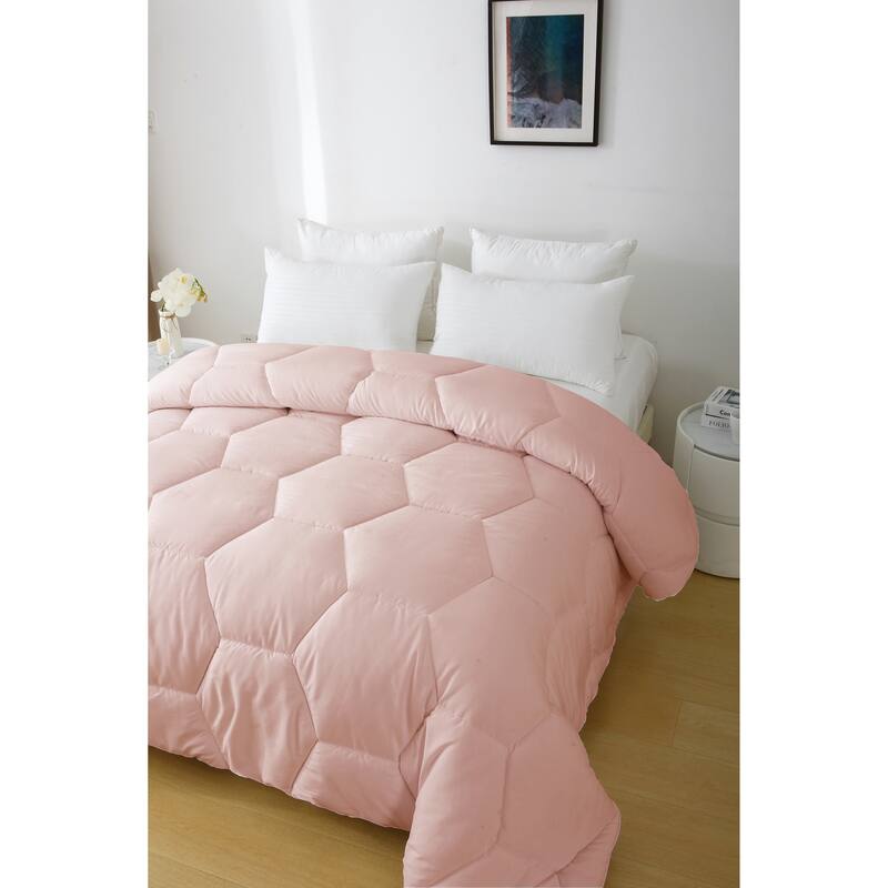 Better Style Home Oversized Microfiber Honeycomb Comforter Insert