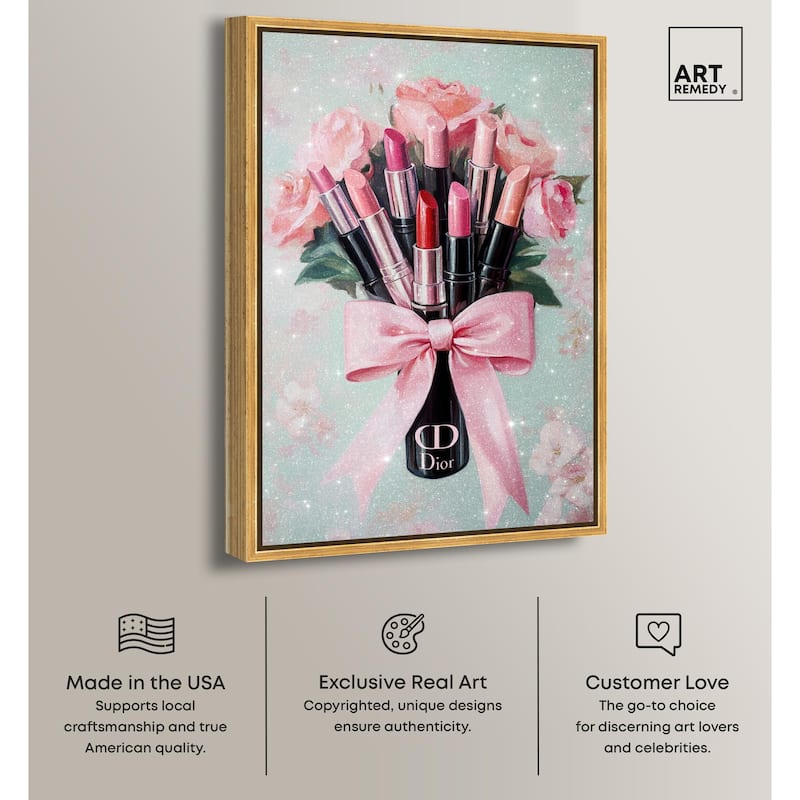 Petitie Bouquet of Lipsticks Canvas by Art Remedy