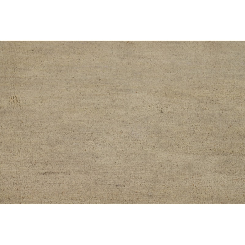 Solid Modern Gabbeh Oriental Area Rug Handmade Wool Carpet - 5'11"x 9'1"
