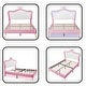 preview thumbnail 13 of 12, Full Size Upholstered Bed Frame with LED Lights