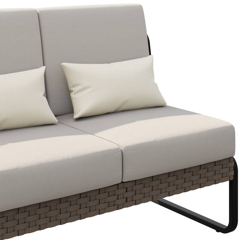 Corvus Akrotiri Outdoor Wicker Armless Loveseat