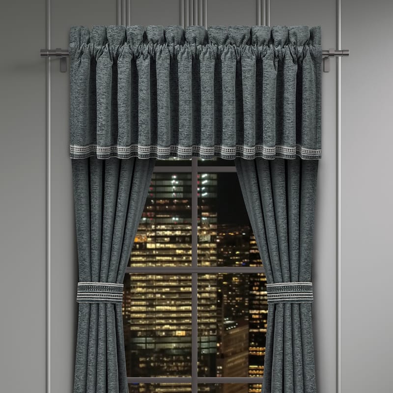 Parallel Window Straight Valance - Slate