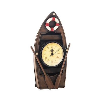Boat Wall Clock - Brown