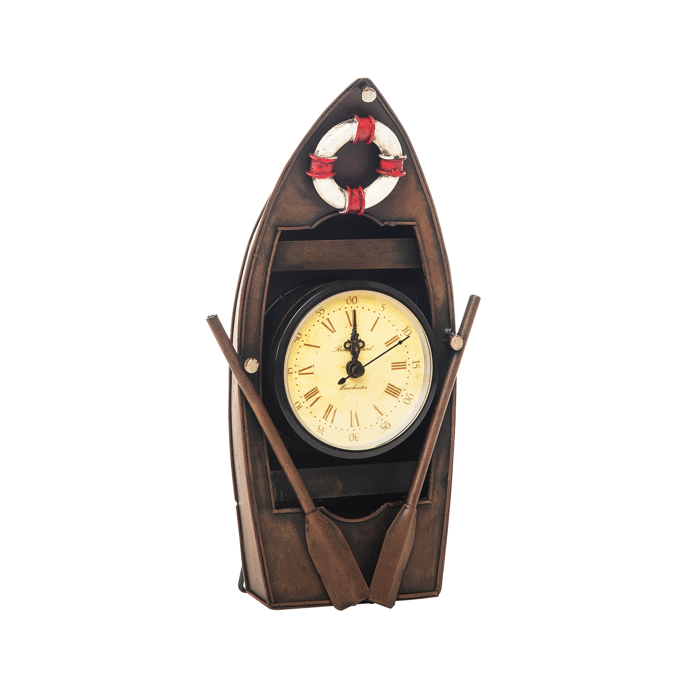 Boat Wall Clock Decor - Brown