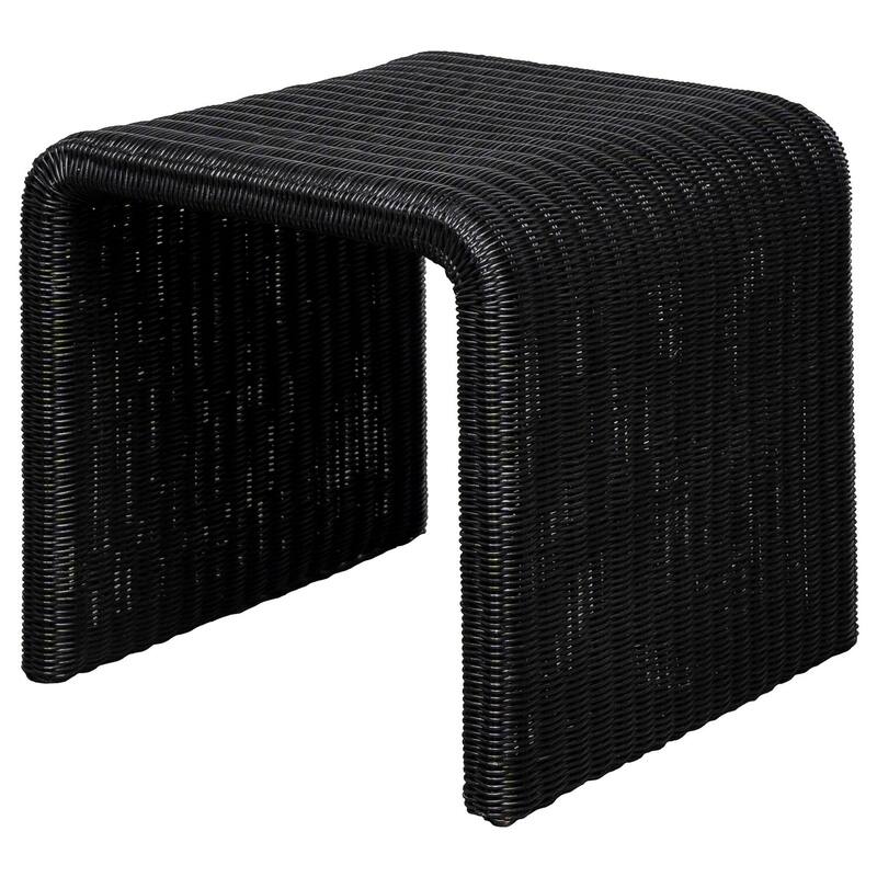 22 in. Black Rectangle Metal End Table, Sturdy Build End Side Table for Living Rooms