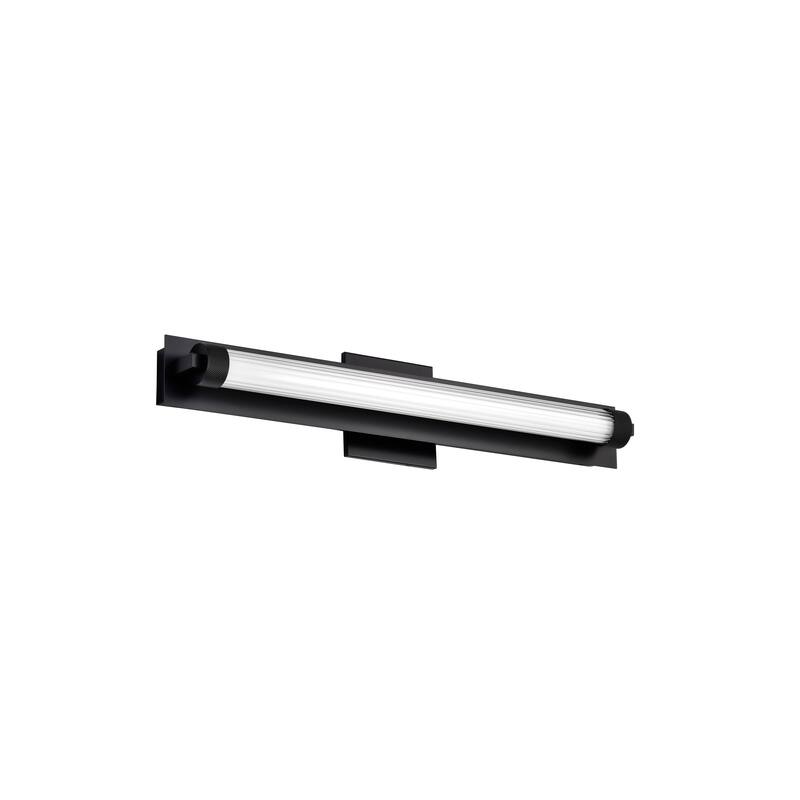 Larissa 24 Inch LED Vanity 3000K CCT Black Finish Opaque Glass