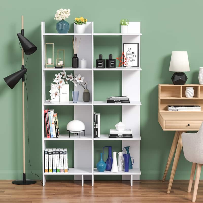 Space-Saving 5-Tier Display Bookshelf for Office and Bedroom Use - 19" x 11.5" x 63" (L x W x H)